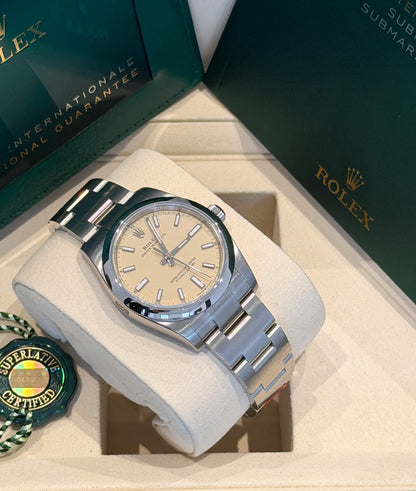 Rolex Oyster Perpetual Beige Dial 34mm
