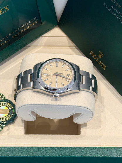 Rolex Oyster Perpetual Beige Dial 34mm