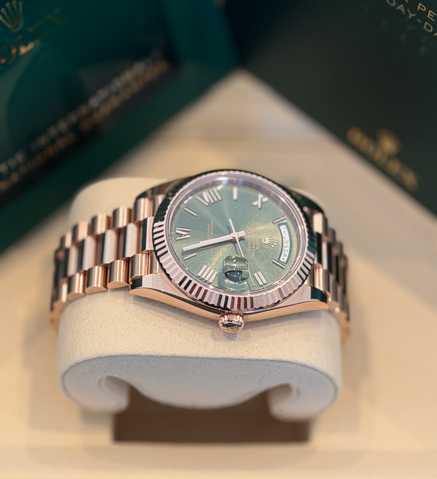 Rolex Day-Date 40mm Green Dial