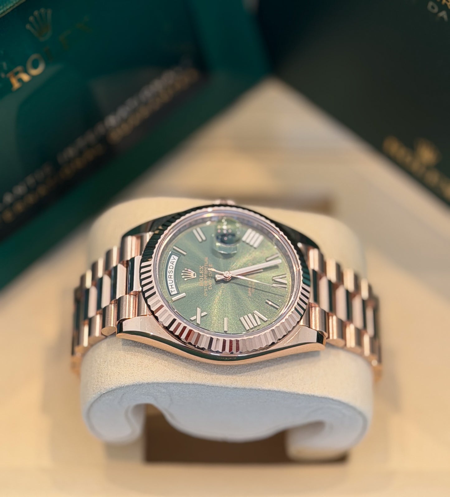 Rolex Day-Date 40mm Green Dial