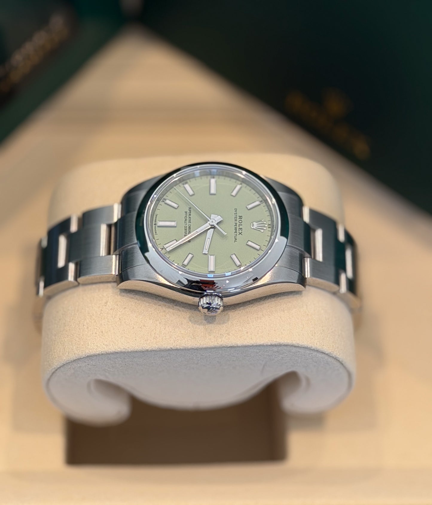 Rolex Oyster Perpetual 34mm Pistacchio Dial