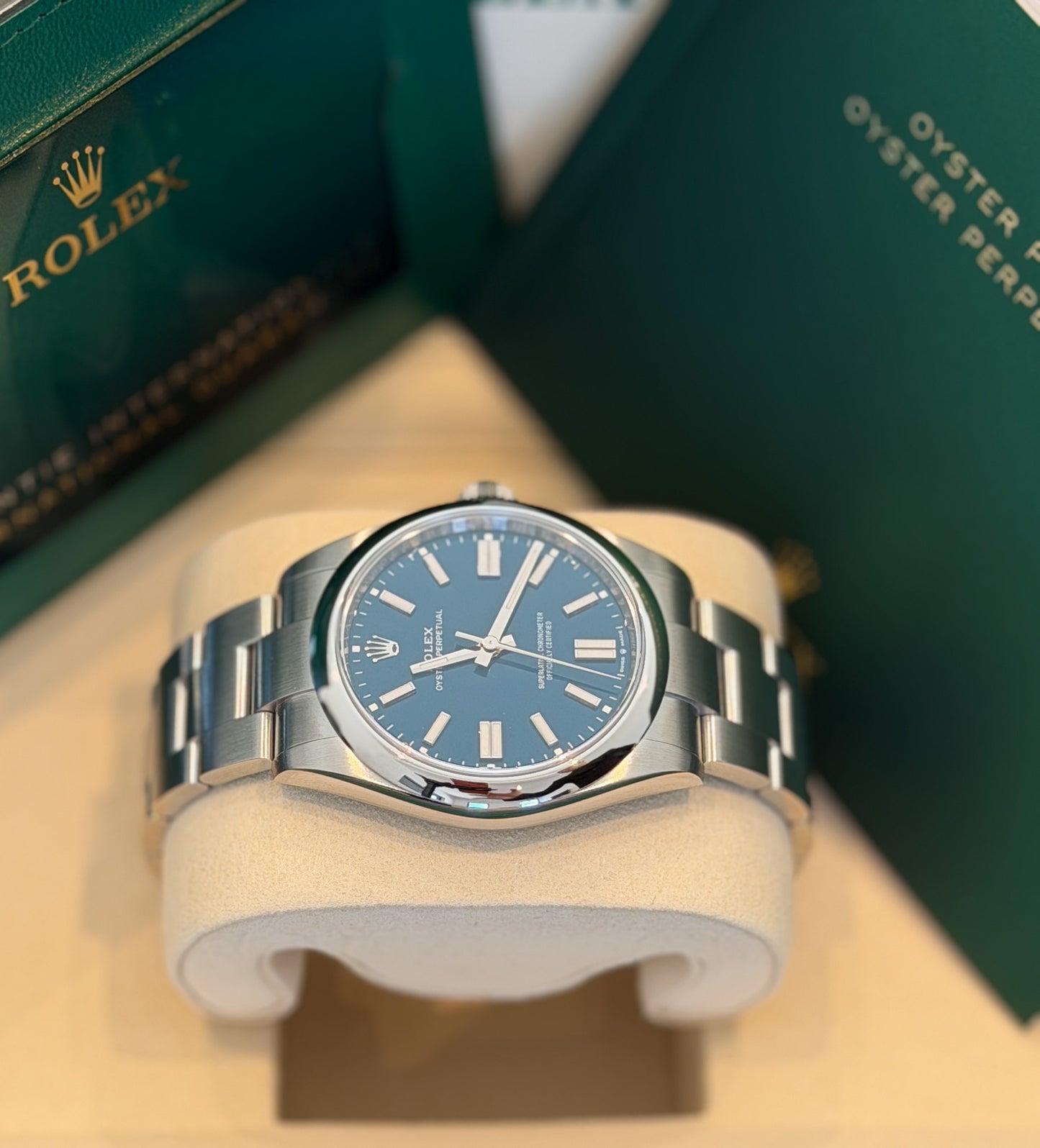 Rolex Oyster Perpetual 41mm Blue Dial