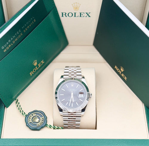 Rolex Datejust 41mm Rhodium Dial