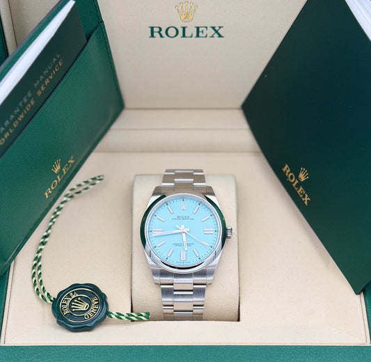 Rolex Oyster Perpetual 41mm Tiffany Dial Ref. 124300