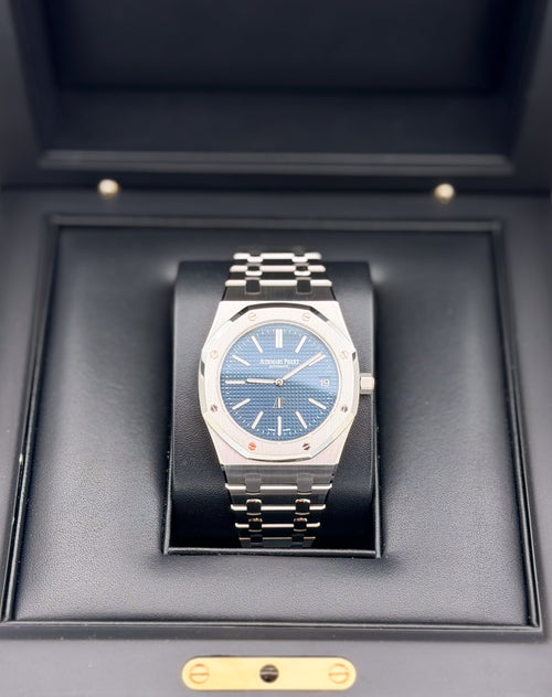 Audemars Piguet Royal OAK Jumbo Extra-thin Blue Dial Ref. 15202ST.OO.1240ST.01