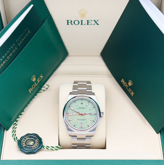 Rolex Oyster Perpetual 41mm Pistacchio Dial Ref. 134300