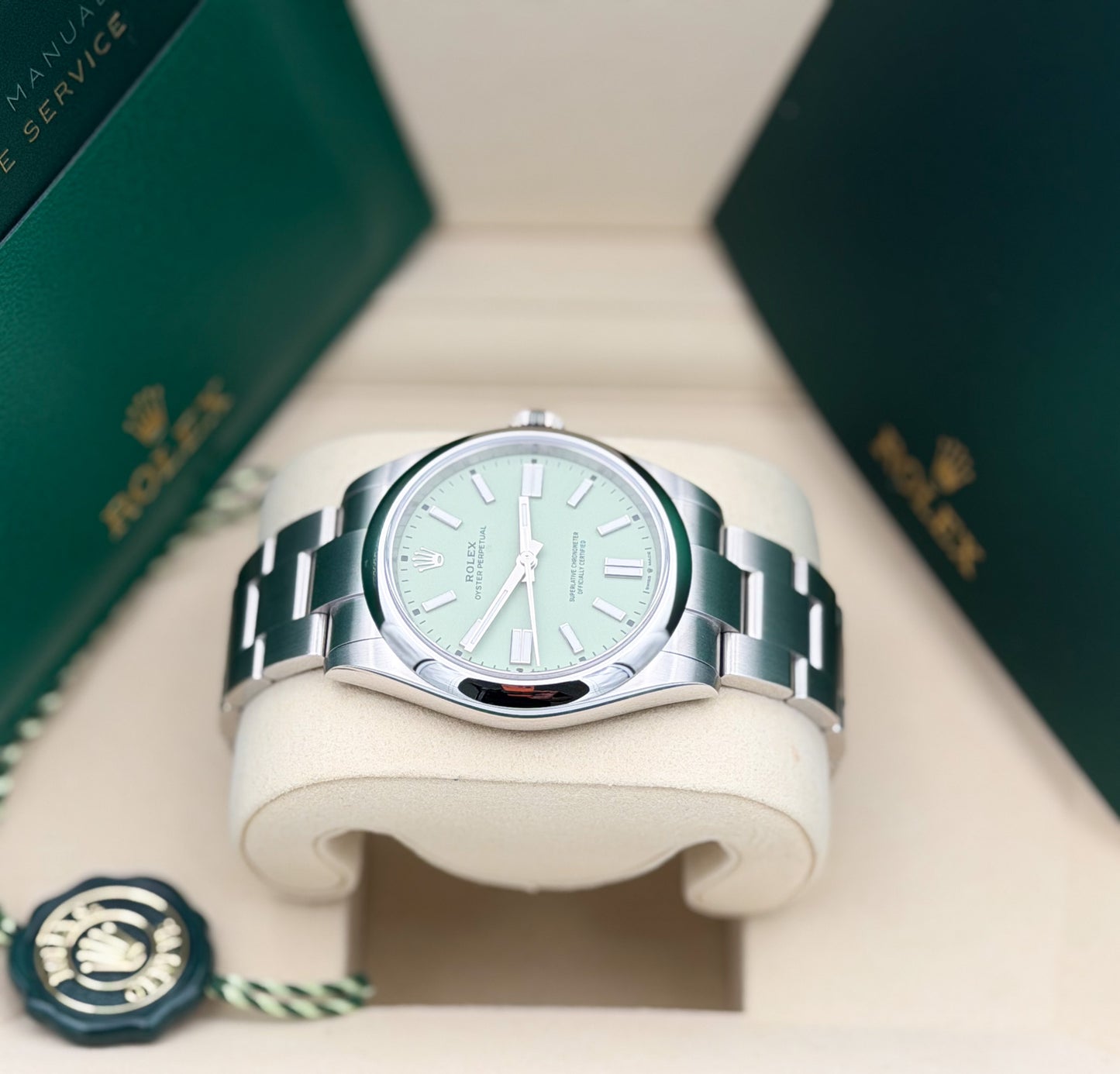 Rolex Oyster Perpetual 41mm Pistacchio Dial Ref. 134300